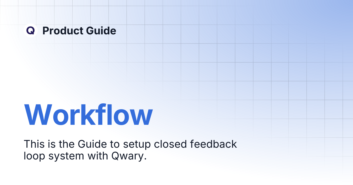 Workflow | Product Guide