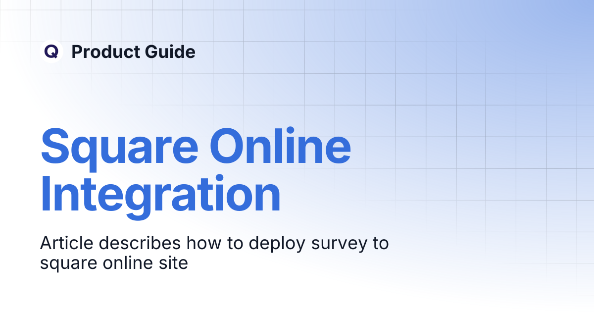 Square Online Integration | Product Guide